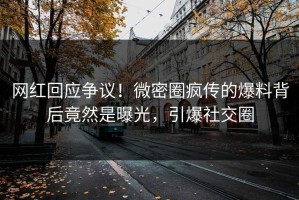网红回应争议！微密圈疯传的爆料背后竟然是曝光，引爆社交圈