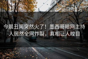 今晨丑闻突然火了！墨西哥暗网主持人居然全网炸裂，真相让人瞠目