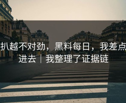 越扒越不对劲，黑料每日，我差点点进去｜我整理了证据链