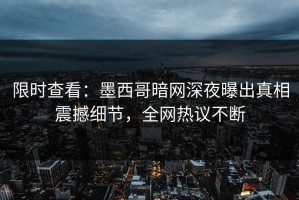 限时查看：墨西哥暗网深夜曝出真相震撼细节，全网热议不断
