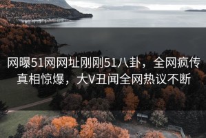 网曝51网网址刚刚51八卦，全网疯传真相惊爆，大V丑闻全网热议不断