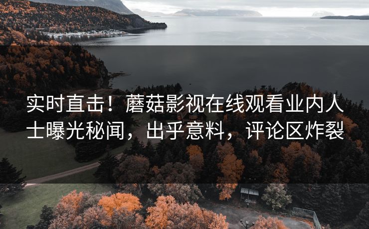 实时直击！蘑菇影视在线观看业内人士曝光秘闻，出乎意料，评论区炸裂